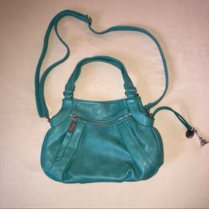 ELLE | Convertible Pebbled Vinyl Green Handbag